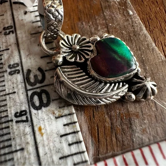 Aurora Opal, Sterling Silver NWT Dainty Pendant wholesale $55 USD, just pendant - Picture 4 of 8